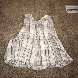 Urban Outfitters Plaid Peplum Tank Top